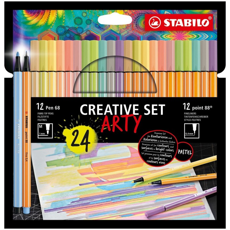 Ensemble de Marqueurs Stabilo Point 88 & Pen 68 Creative Arty Multicouleur