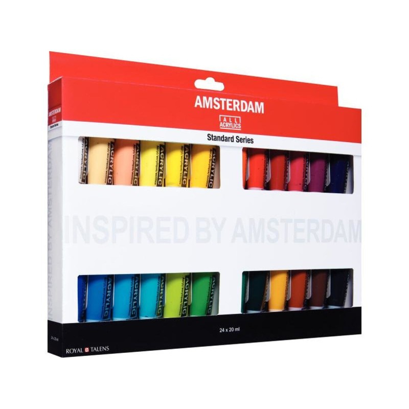 Set de peinture Talens Amsterdam Peinture acrylique 24 Pièces Multicouleur 200 ml