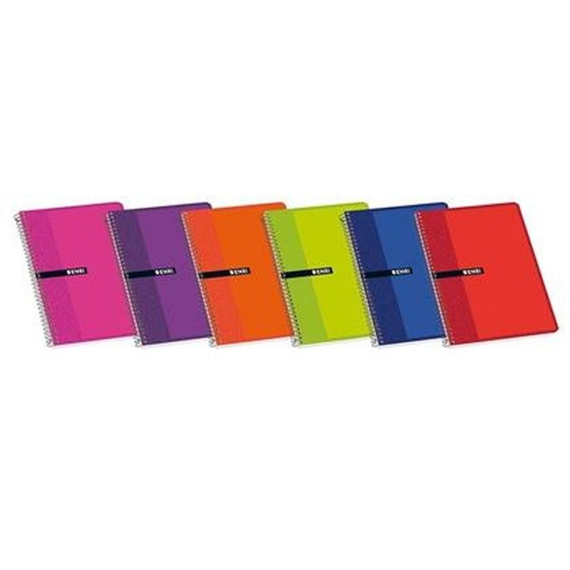 Cahier ENRI Multicouleur Couverture souple Din A4 80 Volets (10 Unités)