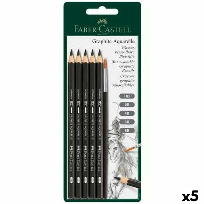 Ensemble de Crayons Faber-Castell Aquarelle (5 Unités)