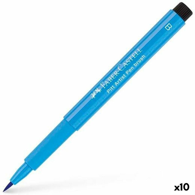 Feutres Faber-Castell Pitt Artist Enamel Bleu (10 Unités)