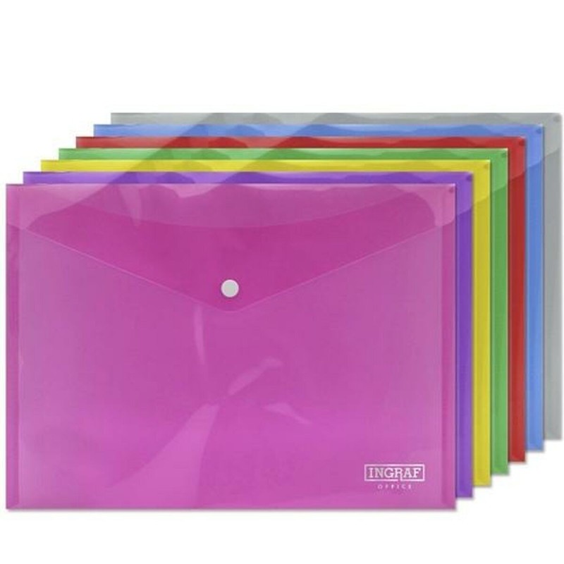 Porte-documents Ingraf Plastique Multicouleur Broche A4 (10 Unités)