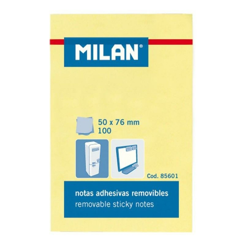 Notes Adhésives Milan Jaune 56 x 76 mm (10 Unités)