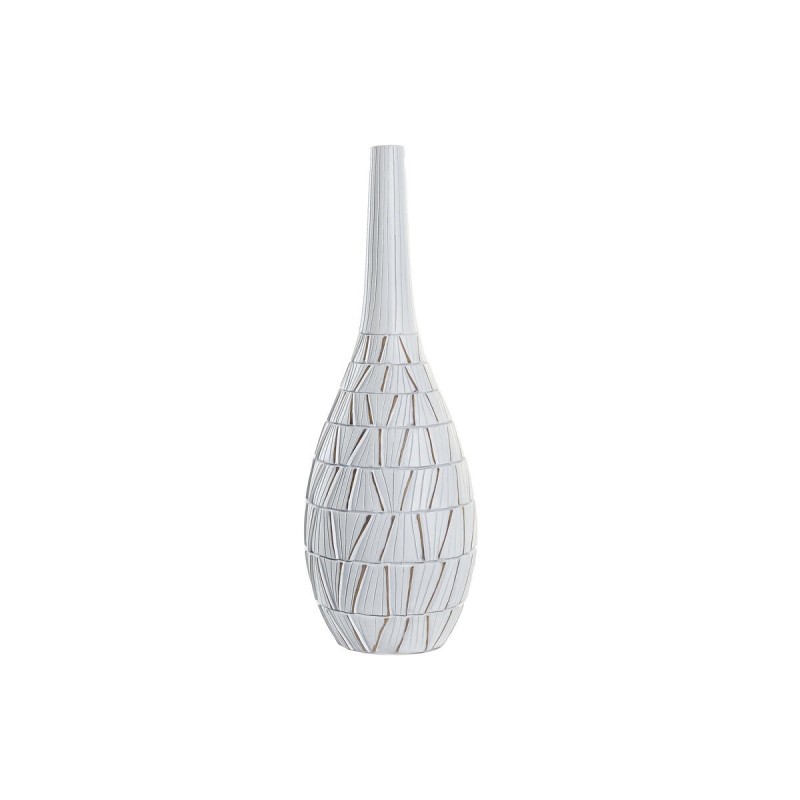 Vase DKD Home Decor Blanc Résine Moderne (18 x 18 x 50 cm)