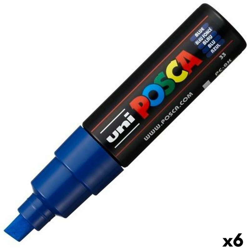 Feutres POSCA PC-8K Bleu (6 Unités)