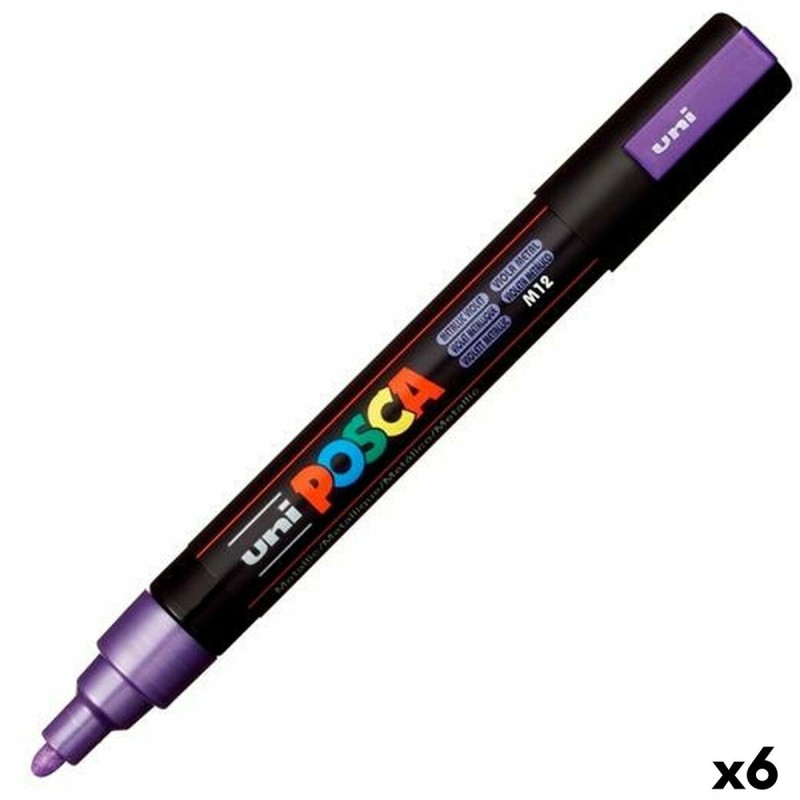 Feutres POSCA PC-5M Violet (6 Unités)