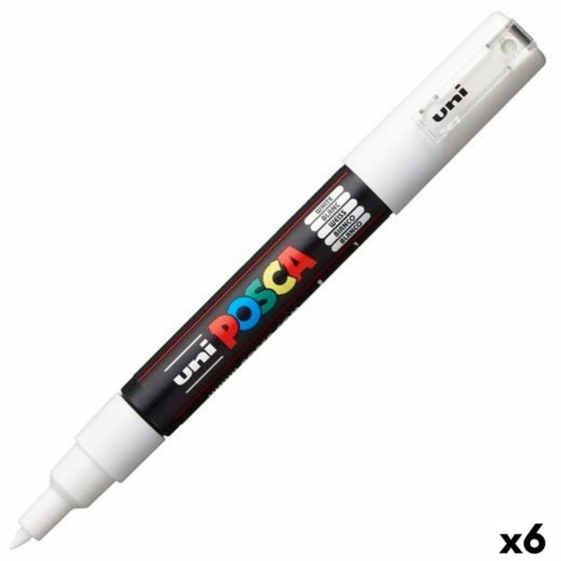 Feutres POSCA PC-1M Blanc Noir (6 Unités)