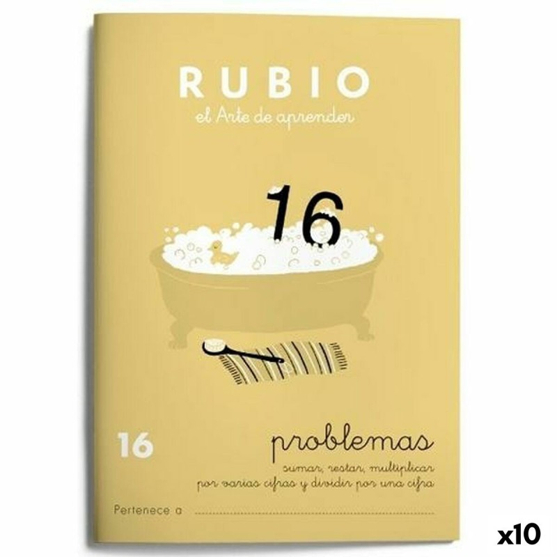 Cahier de maths Rubio Nº 16 A5 Espagnol 20 Volets (10 Unités)