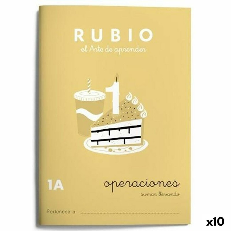 Cahier de maths Rubio Nº1A A5 Espagnol 20 Volets (10 Unités)