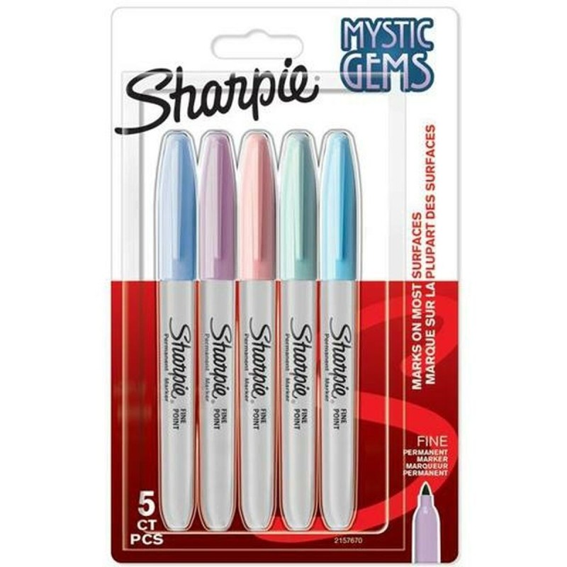 Ensemble de Marqueurs Sharpie Mystic Gems Multicouleur 5 Pièces (12 Unités)