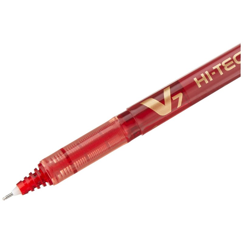 stylo à encre liquide Pilot V7 Hi-Tecpoint Rouge 0,5 mm (12 Unités)