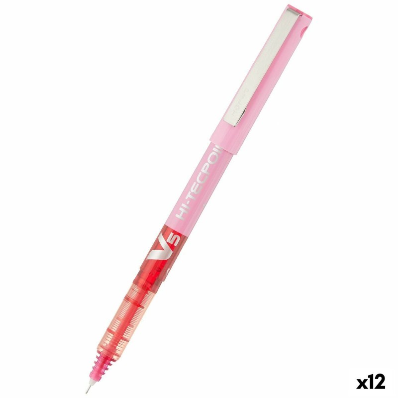 stylo à encre liquide Pilot V-5 Hi-Tecpoint Rose 0