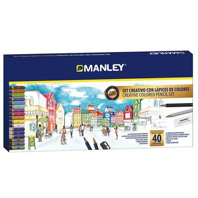 Kit de Dessin Manley 40 Pièces Multicouleur