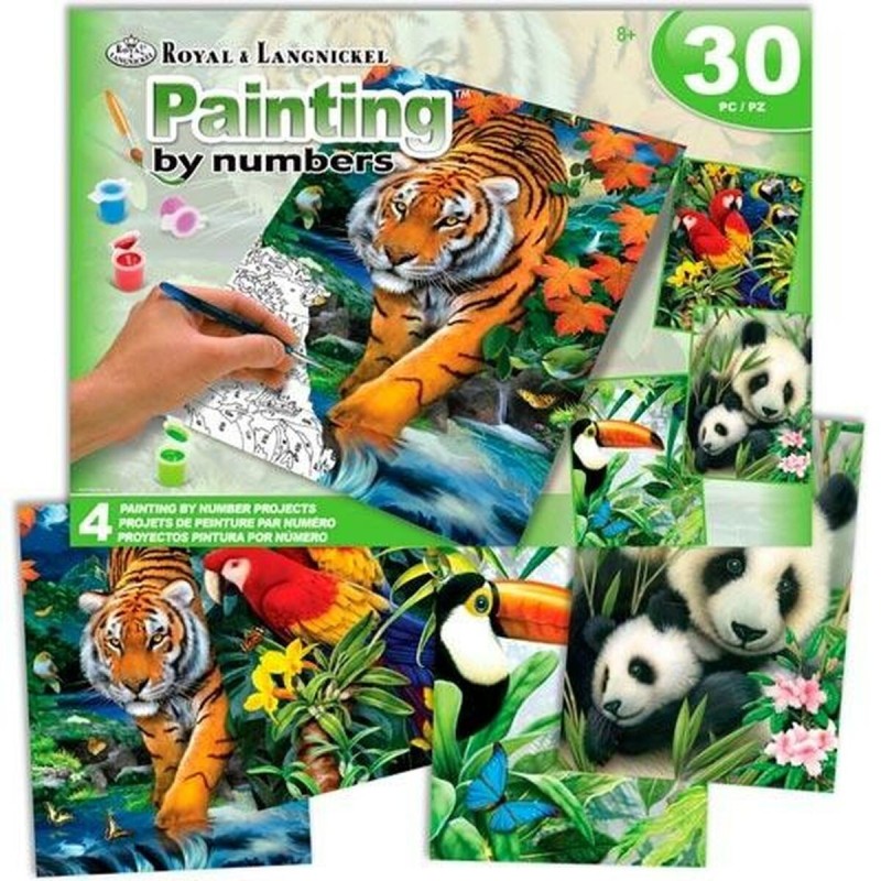 Set de peinture par numéros Royal & Langnickel Jungle 30 Pièces