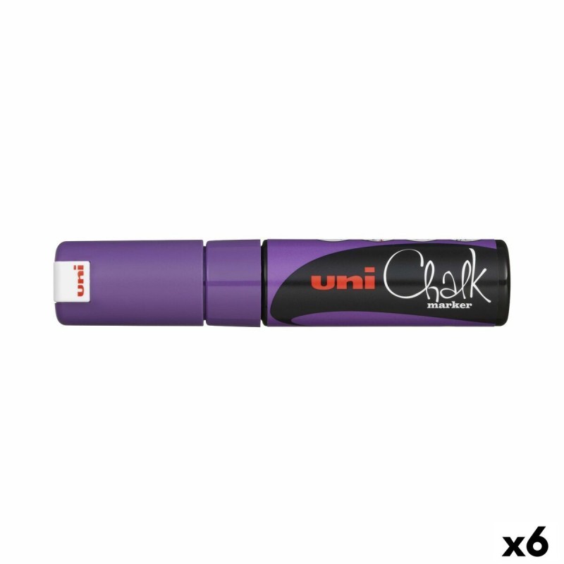 marqueur craie liquide Uni-Ball PWE-8K Violet (6 Pièces) (6 Unités)