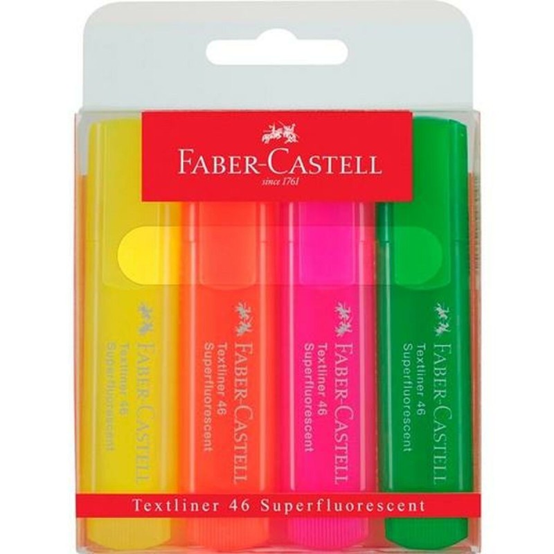 Ensemble de Marqueurs Fluorescents Faber-Castell TEXTLINER 46 Multicouleur (4 Unités)