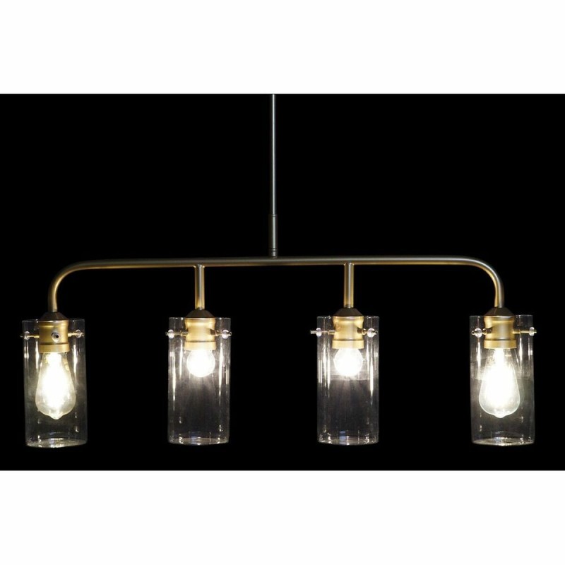 Suspension DKD Home Decor Doré Métal Verre 50 W 84 x 17 x 24 cm