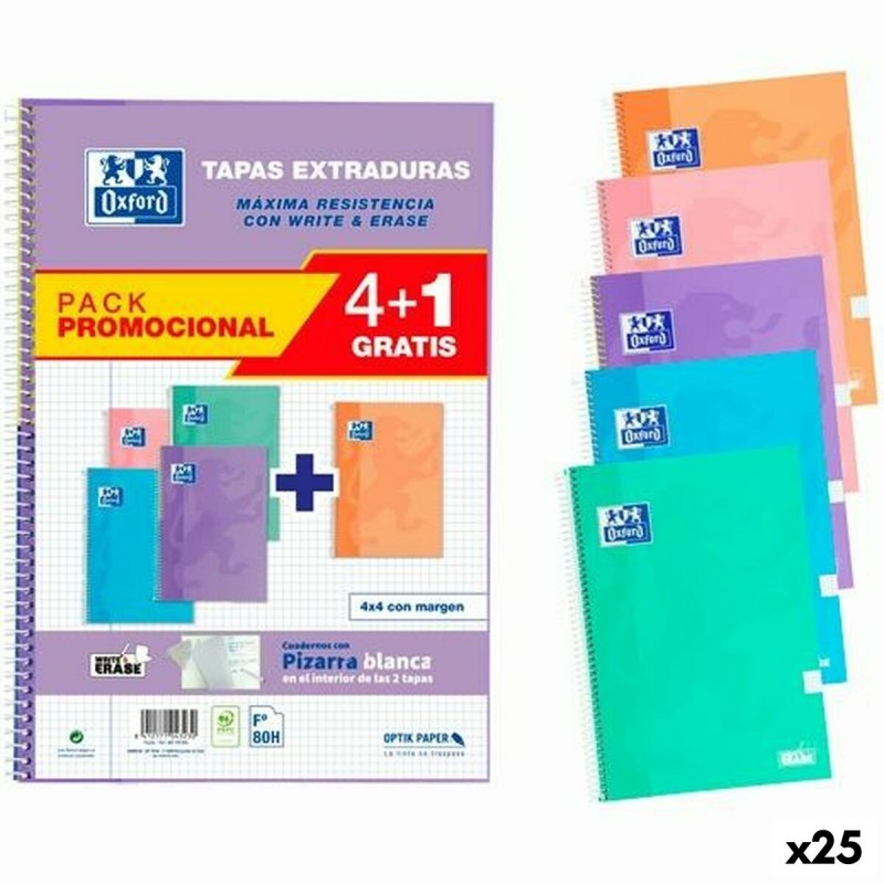 Carnet Oxford WRITE&ERASE Pastel Din A4 80 Volets 21