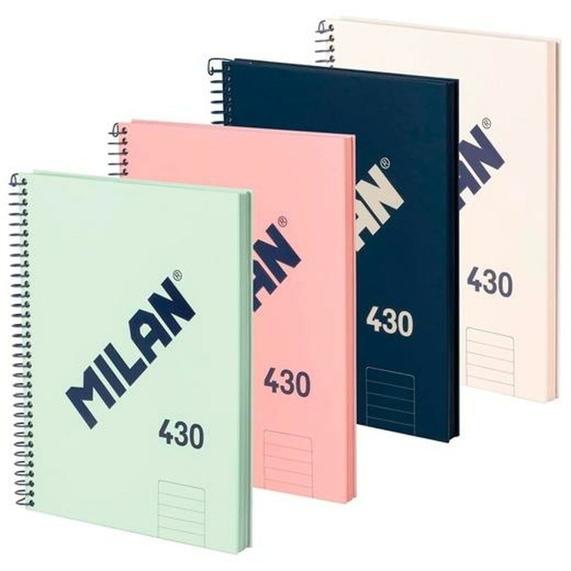 Cahier à Spirale Milan Multicouleur A4 80 Volets