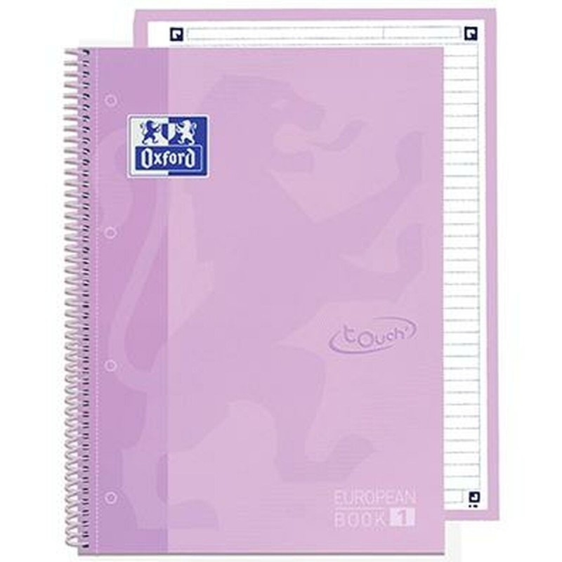 Cahier Oxford EUROPEANBOOK 1 Lavande Gâteau A4+ 80 Volets 5 Pièces (2 Unités)