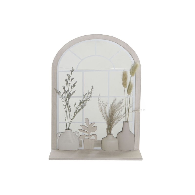 Miroir mural DKD Home Decor Beige Vase Cottage 35 x 10 x 50 cm