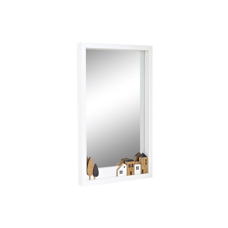 Miroir mural DKD Home Decor Blanc Maisons Urbaine 36 x 4 x 60 cm