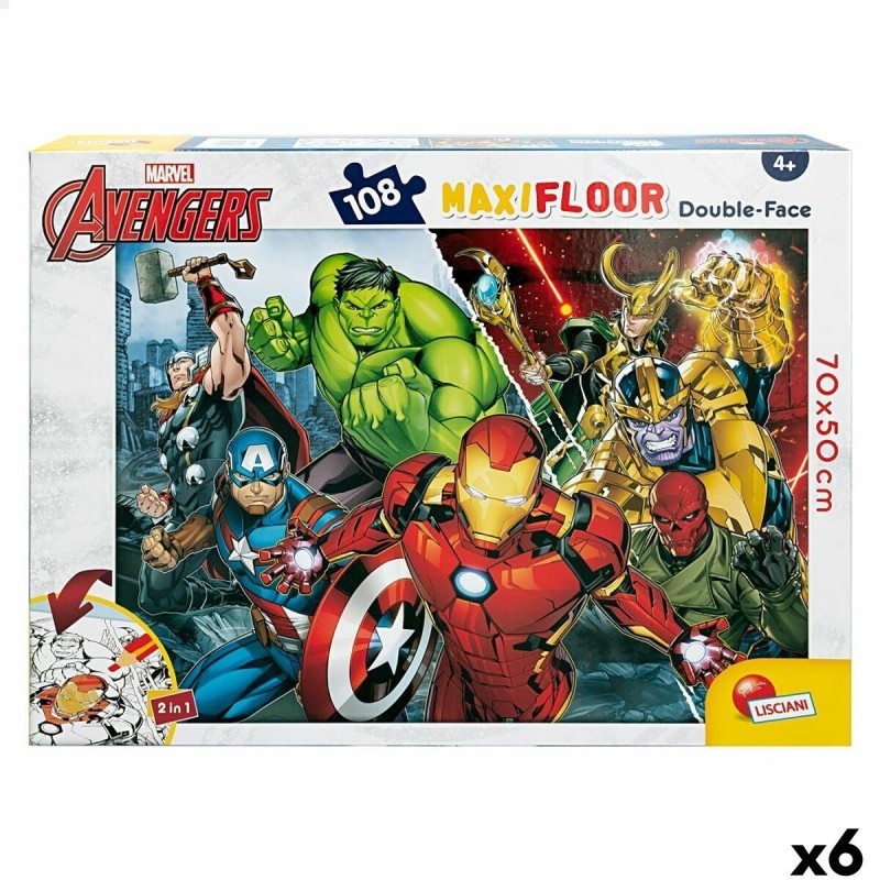 Puzzle Enfant The Avengers Double face 108 Pièces 70 x 1