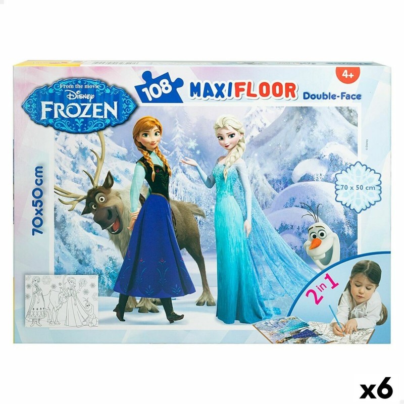 Puzzle Enfant Frozen Double face 108 Pièces 70 x 1