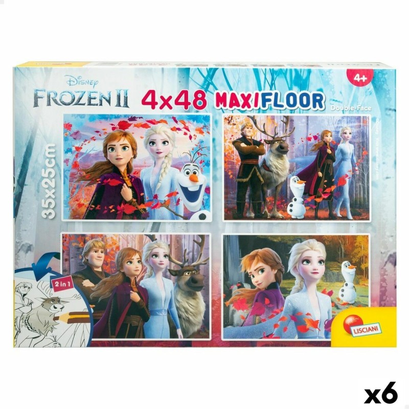 Puzzle Enfant Frozen Double face 4 en 1 48 Pièces 35 x 1