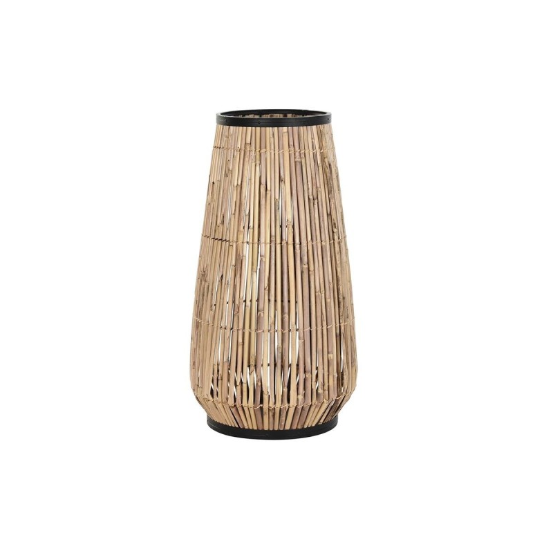 Vase DKD Home Decor Naturel Noir Métal Rotin 38 x 38 x 73 cm