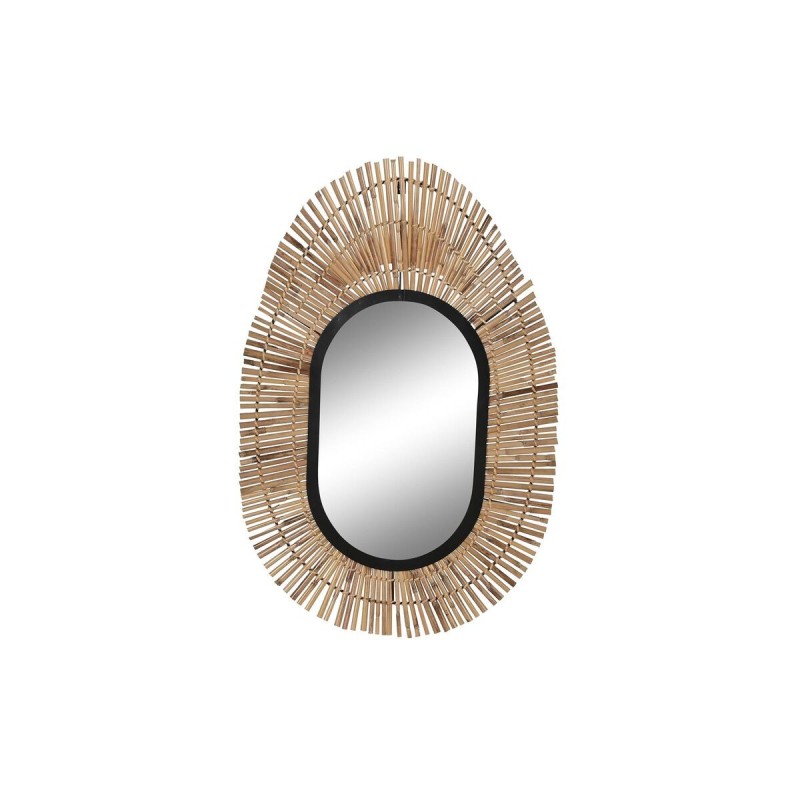 Miroir mural DKD Home Decor Noir Naturel Bali 63 x 1