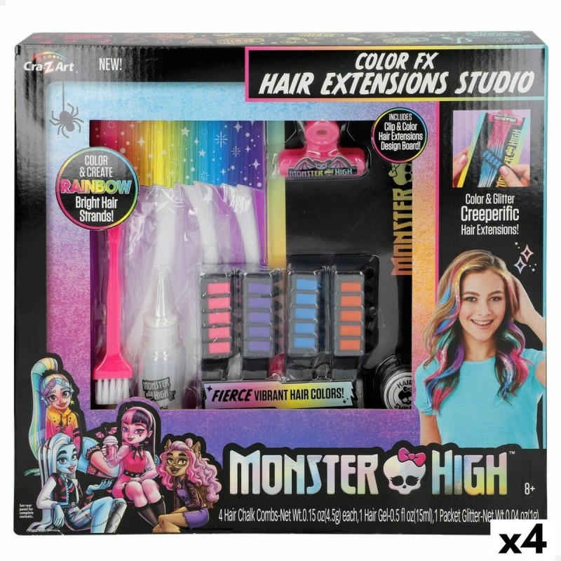 Assortiment pour cheveux Monster High Extensions pour les Cheveux (4 Unités)