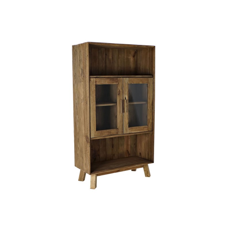 Étagère DKD Home Decor Verre Naturel Bois Recyclé 4 Etagères (90 x 40 x 160 cm)