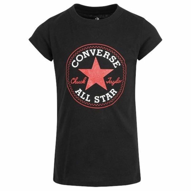 T shirt à manches courtes Enfant Converse Timeless Chick Patch Noir