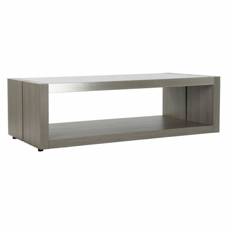 Table Basse DKD Home Decor Verre Aluminium Chêne Verre trempé (120 x 60 x 37