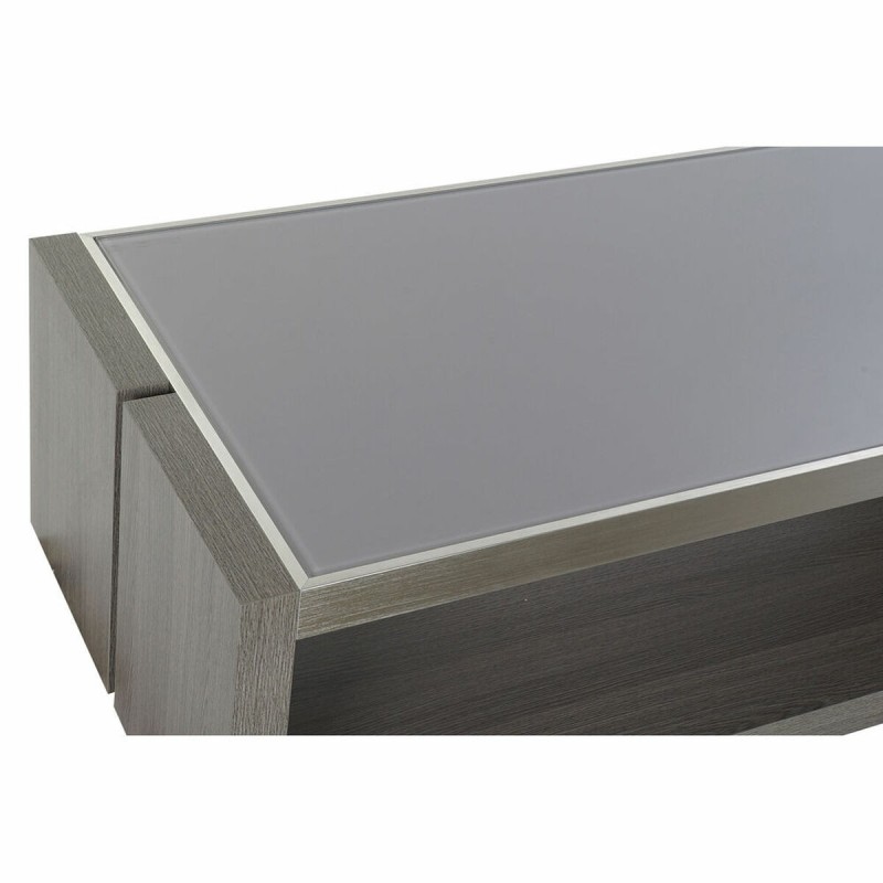 Table Basse DKD Home Decor Verre Aluminium Chêne Verre trempé (120 x 60 x 37,5 cm)