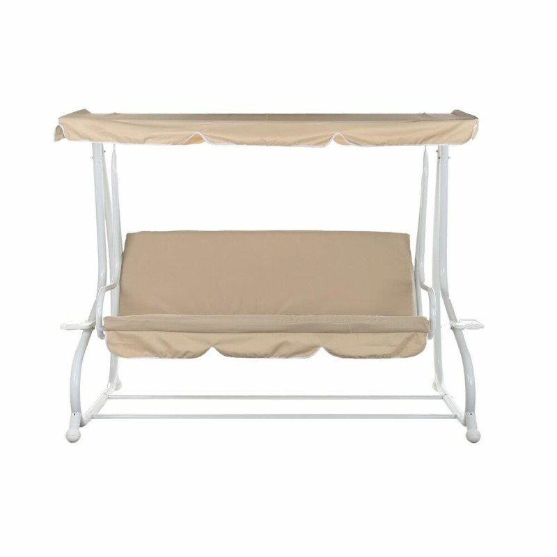 Banc DKD Home Decor Beige Balançoire Polyester Acier (210 x 120 x 164 cm)