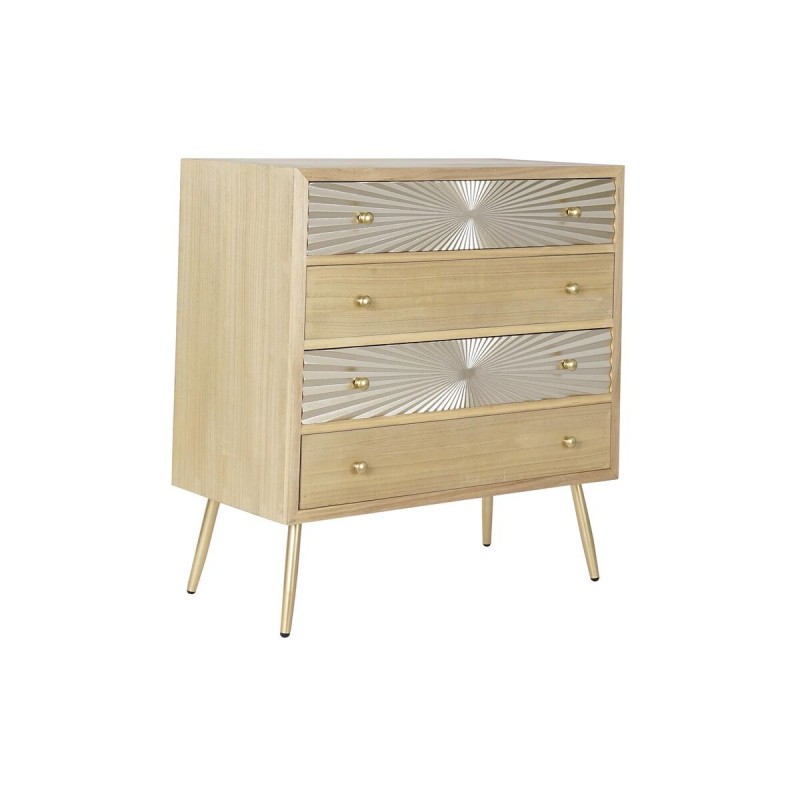 Commode DKD Home Decor Doré Naturel Métal Sapin Bois MDF Moderne 80 x 40 x 87