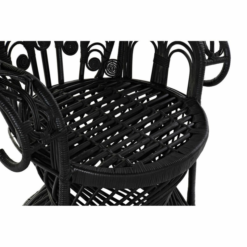 Chaise de jardin DKD Home Decor 96 x 66 x 145 cm 96 x 66 x 140 cm Noir Blanc