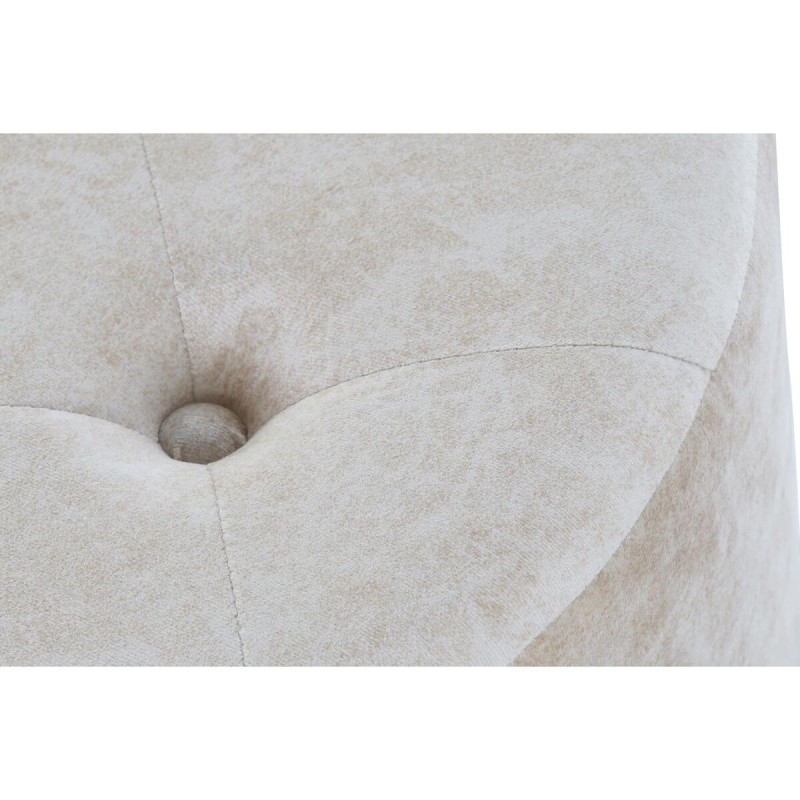 Repose-pied DKD Home Decor Beige Doré Métal Polyester (63 x 63 x 42 cm)