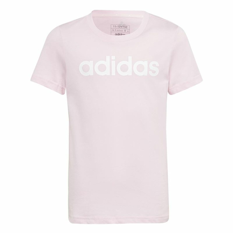 T shirt à manches courtes Enfant Adidas G Lin T Rose