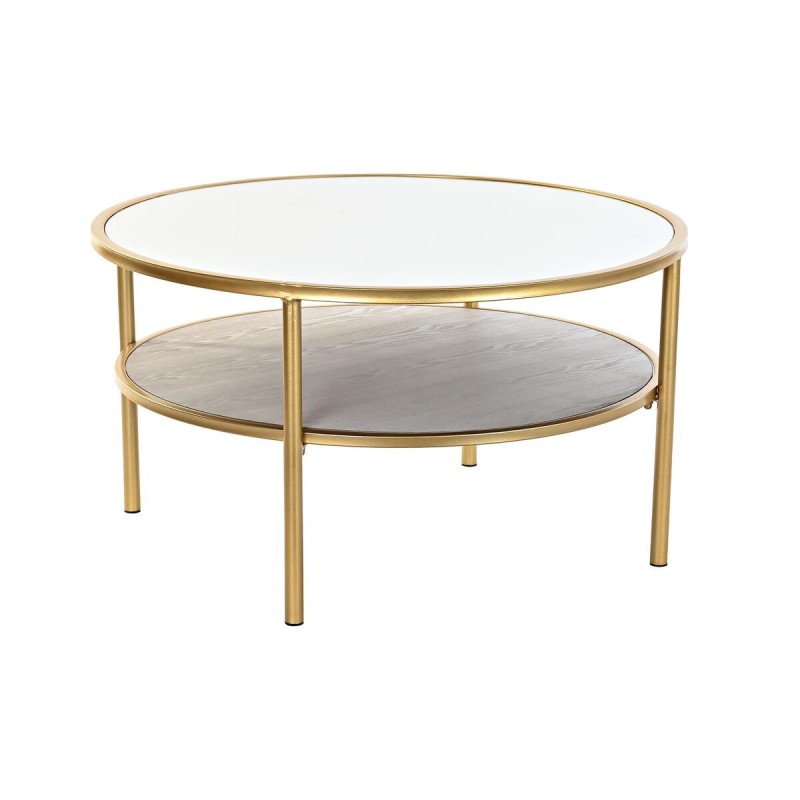 Table Basse DKD Home Decor Glamour Doré Métal Miroir 87 x 87 x 48 cm