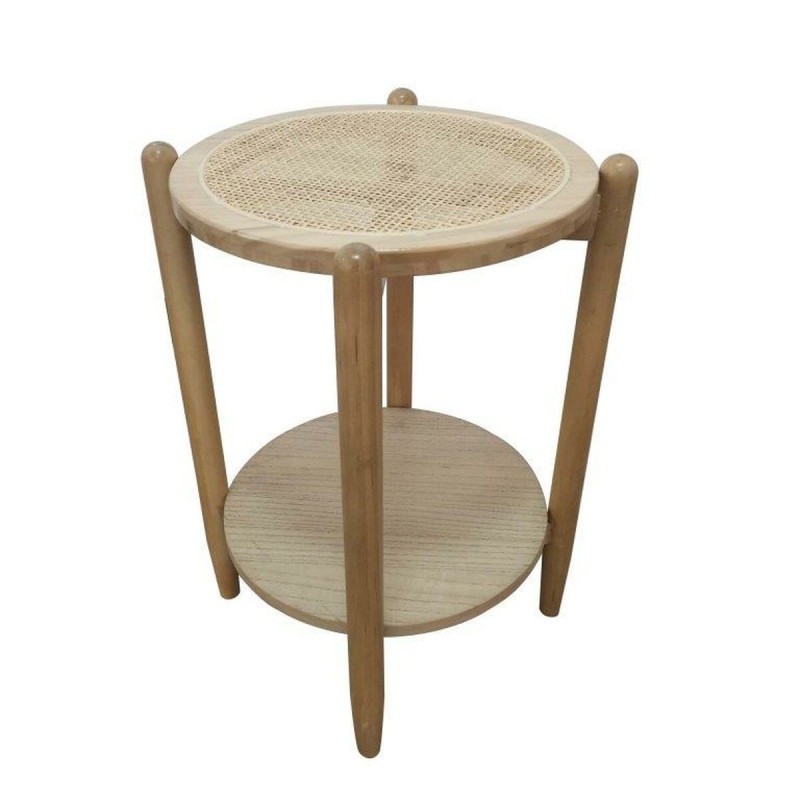 Table d'appoint DKD Home Decor Naturel Rotin Bois de paulownia (38 x 38 x 54