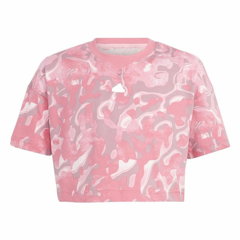 T shirt à manches courtes Enfant Adidas Jg Fi Aop Rose