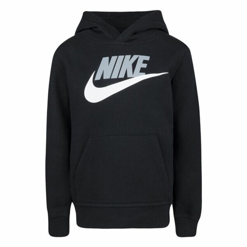 Sweat à capuche enfant Nike Club Hbr Noir