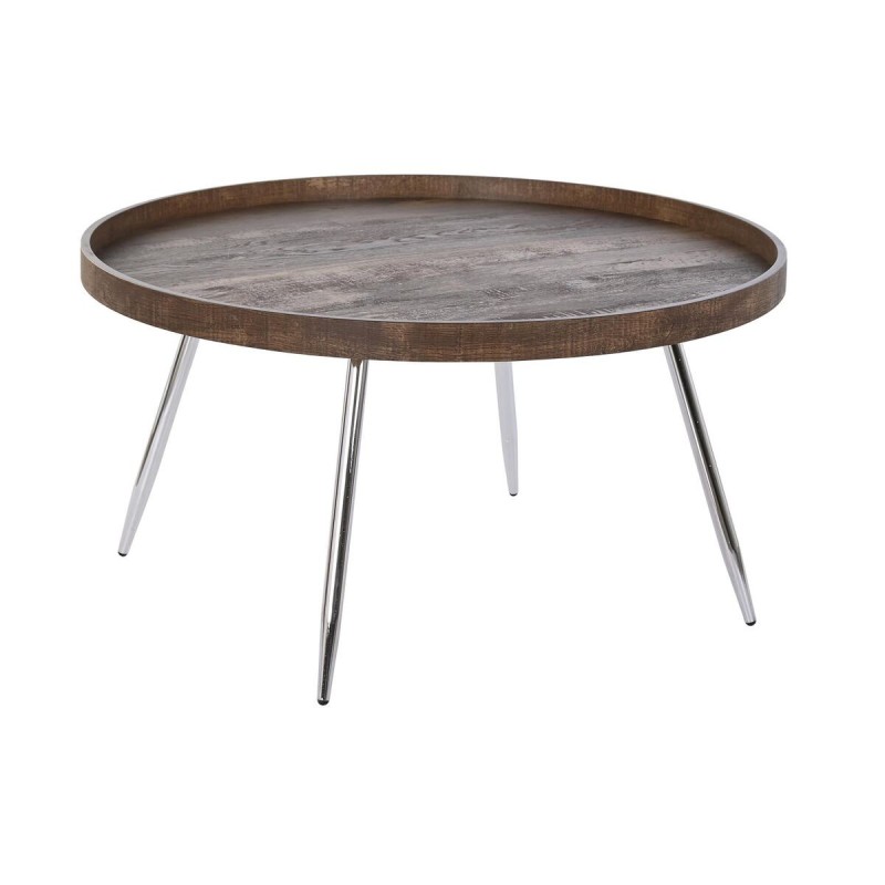 Table Basse DKD Home Decor Marron Argenté Métal Acier Bois MDF 30 x 40 cm 78 x 78 x 41