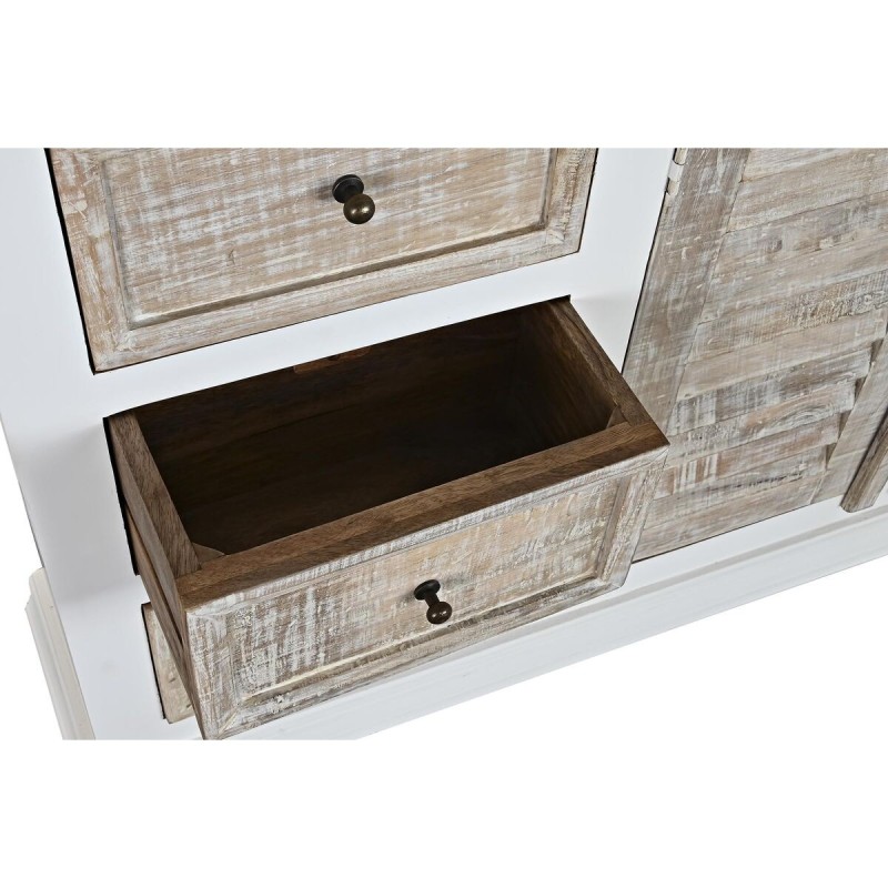 Buffet DKD Home Decor Blanc Naturel Bois Bois de manguier 122 x 25 x 91 cm