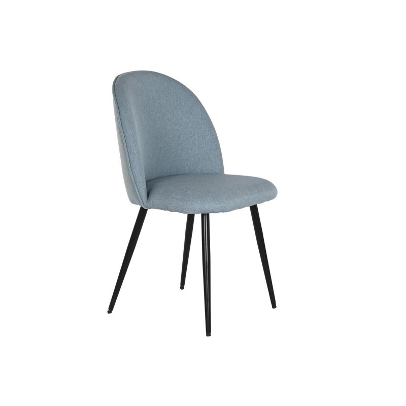 Chaise de Salle à Manger DKD Home Decor Noir Bleu 50 x 52 x 84 cm