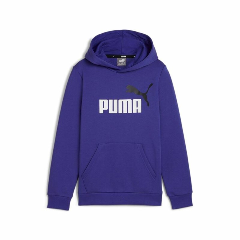 Sweat à capuche enfant Puma Essentials+ 2 Col Big Logo Bleu