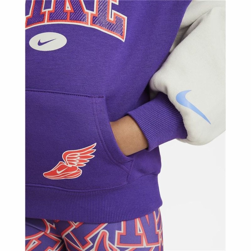 Sweat-shirt à capuche fille Nike Join The Club Violet